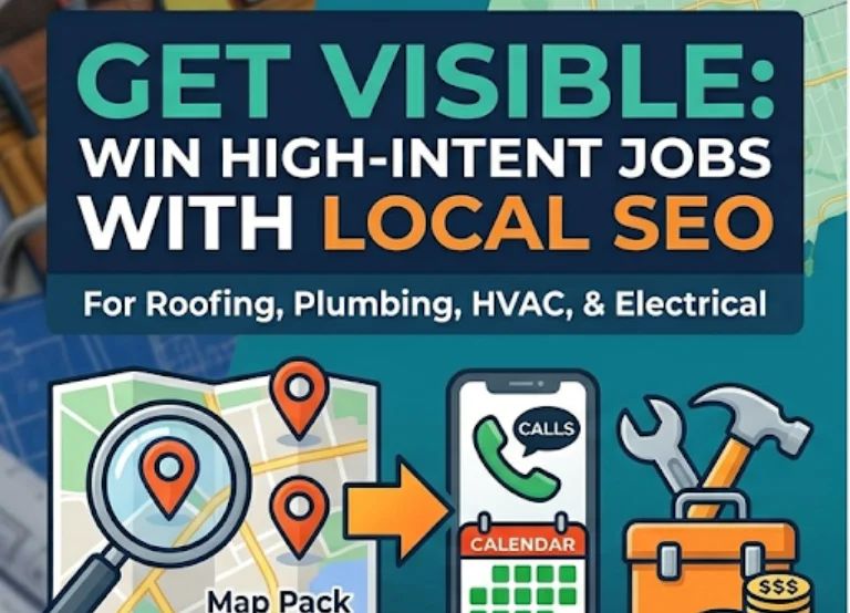 Local SEO map pack results for a contractor